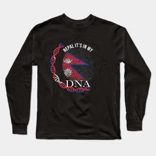 Nepal Its In My DNA - Gift for Nepalese From Nepal Long Sleeve T-Shirt